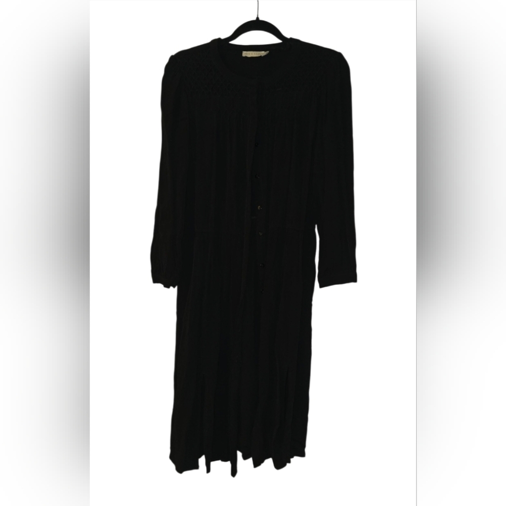 Chic Long Sleeve Black Dress